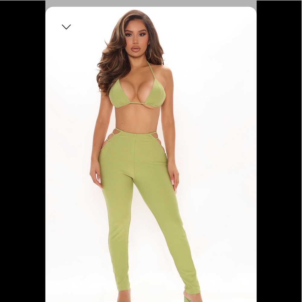 Green leggings set